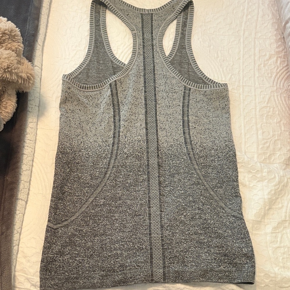 LULULEMON GRAY RACERBACK TANK TOP - Picture 2 of 2